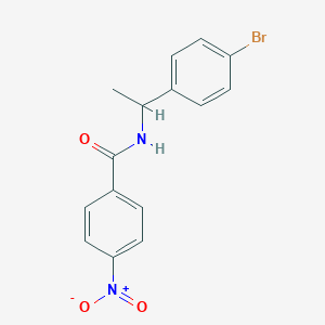 molecular formula C15H13BrN2O3 B3987018 N-[1-(4-bromophenyl)ethyl]-4-nitrobenzamide 