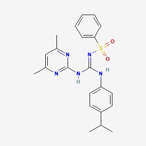 N-{[(4,6-dimethyl-2-pyrimidinyl)amino][(4-isopropylphenyl)amino]methylene}benzenesulfonamide