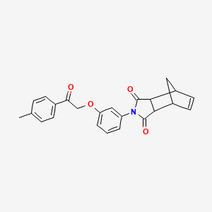 4-{3-[2-(4-methylphenyl)-2-oxoethoxy]phenyl}-4-azatricyclo[5.2.1.0~2,6~]dec-8-ene-3,5-dione