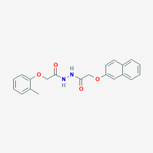molecular formula C21H20N2O4 B398707 2-(2-methylphenoxy)-N'-[(2-naphthyloxy)acetyl]acetohydrazide 
