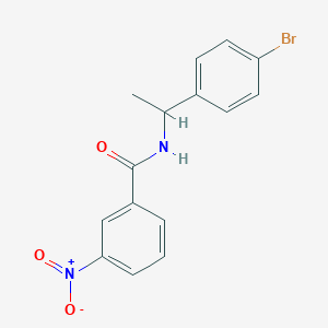 molecular formula C15H13BrN2O3 B3987074 N-[1-(4-bromophenyl)ethyl]-3-nitrobenzamide 