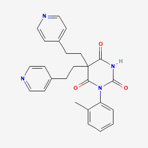 1-(2-methylphenyl)-5,5-bis[2-(4-pyridinyl)ethyl]-2,4,6(1H,3H,5H)-pyrimidinetrione