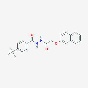 molecular formula C23H24N2O3 B398710 4-tert-butyl-N'-[(naphthalen-2-yloxy)acetyl]benzohydrazide 