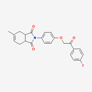 2-{4-[2-(4-fluorophenyl)-2-oxoethoxy]phenyl}-5-methyl-3a,4,7,7a-tetrahydro-1H-isoindole-1,3(2H)-dione