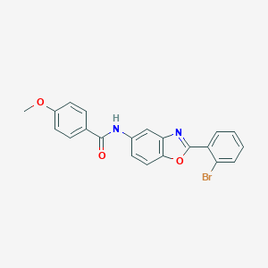molecular formula C21H15BrN2O3 B398711 N-[2-(2-bromophenyl)-1,3-benzoxazol-5-yl]-4-methoxybenzamide 