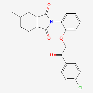 2-{2-[2-(4-chlorophenyl)-2-oxoethoxy]phenyl}-5-methylhexahydro-1H-isoindole-1,3(2H)-dione