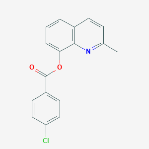 molecular formula C17H12ClNO2 B398712 2-Methyl-8-quinolinyl 4-chlorobenzoate 