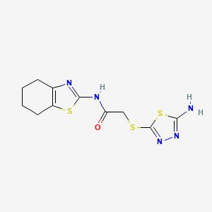 2-[(5-amino-1,3,4-thiadiazol-2-yl)thio]-N-(4,5,6,7-tetrahydro-1,3-benzothiazol-2-yl)acetamide