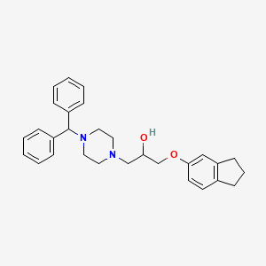 1-(2,3-dihydro-1H-inden-5-yloxy)-3-[4-(diphenylmethyl)-1-piperazinyl]-2-propanol