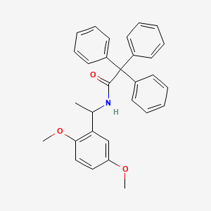 molecular formula C30H29NO3 B3987159 N-[1-(2,5-dimethoxyphenyl)ethyl]-2,2,2-triphenylacetamide 