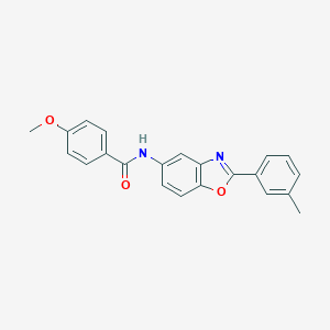 4-methoxy-N-[2-(3-methylphenyl)-1,3-benzoxazol-5-yl]benzamide