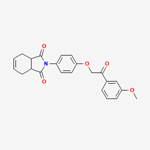 2-{4-[2-(3-methoxyphenyl)-2-oxoethoxy]phenyl}-3a,4,7,7a-tetrahydro-1H-isoindole-1,3(2H)-dione