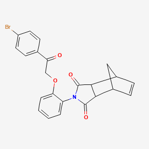 4-{2-[2-(4-bromophenyl)-2-oxoethoxy]phenyl}-4-azatricyclo[5.2.1.0~2,6~]dec-8-ene-3,5-dione