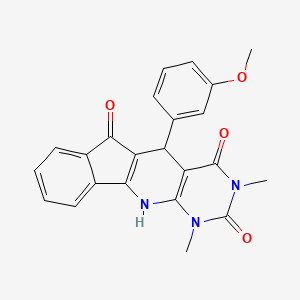 5-(3-methoxyphenyl)-1,3-dimethyl-5,11-dihydro-1H-indeno[2',1':5,6]pyrido[2,3-d]pyrimidine-2,4,6(3H)-trione