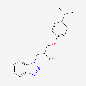 molecular formula C18H21N3O2 B3987209 1-(1H-1,2,3-benzotriazol-1-yl)-3-(4-isopropylphenoxy)-2-propanol 