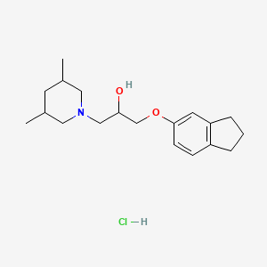 molecular formula C19H30ClNO2 B3987214 1-(2,3-dihydro-1H-inden-5-yloxy)-3-(3,5-dimethyl-1-piperidinyl)-2-propanol hydrochloride 