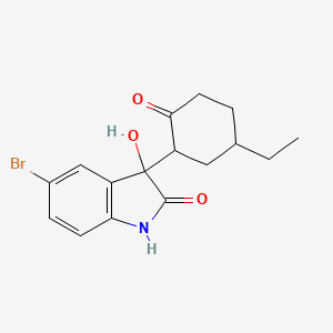 5-bromo-3-(5-ethyl-2-oxocyclohexyl)-3-hydroxy-1,3-dihydro-2H-indol-2-one