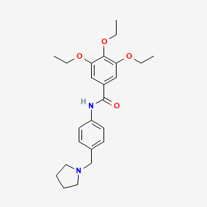 molecular formula C24H32N2O4 B3987240 3,4,5-triethoxy-N-[4-(1-pyrrolidinylmethyl)phenyl]benzamide 