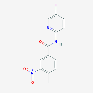 molecular formula C13H10IN3O3 B398726 3-nitro-N-(5-iodo-2-pyridinyl)-4-methylbenzamide 
