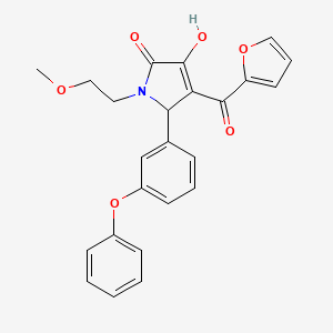 4-(2-furoyl)-3-hydroxy-1-(2-methoxyethyl)-5-(3-phenoxyphenyl)-1,5-dihydro-2H-pyrrol-2-one