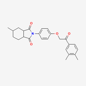 2-{4-[2-(3,4-dimethylphenyl)-2-oxoethoxy]phenyl}-5-methylhexahydro-1H-isoindole-1,3(2H)-dione