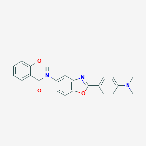 molecular formula C23H21N3O3 B398728 N-{2-[4-(dimethylamino)phenyl]-1,3-benzoxazol-5-yl}-2-methoxybenzamide 