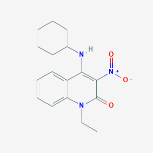 4-(cyclohexylamino)-1-ethyl-3-nitro-2(1H)-quinolinone