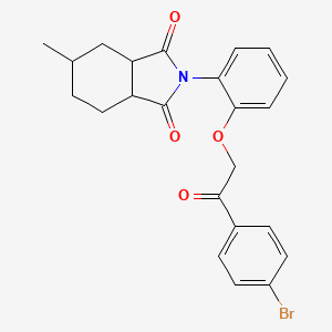 2-{2-[2-(4-bromophenyl)-2-oxoethoxy]phenyl}-5-methylhexahydro-1H-isoindole-1,3(2H)-dione