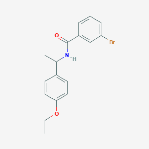 molecular formula C17H18BrNO2 B3987304 3-bromo-N-[1-(4-ethoxyphenyl)ethyl]benzamide 