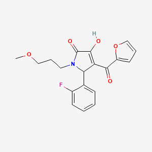 5-(2-fluorophenyl)-4-(2-furoyl)-3-hydroxy-1-(3-methoxypropyl)-1,5-dihydro-2H-pyrrol-2-one