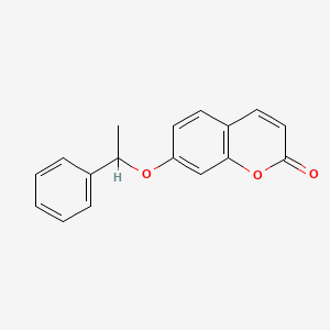 molecular formula C17H14O3 B3987328 7-(1-phenylethoxy)-2H-chromen-2-one 