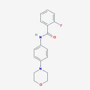 molecular formula C17H17FN2O2 B398734 2-fluoro-N-(4-morpholin-4-ylphenyl)benzamide CAS No. 313952-46-4