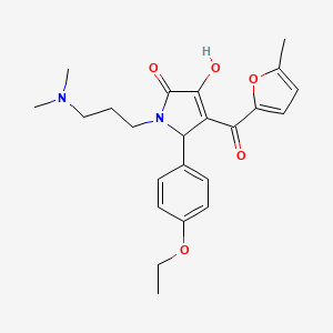 molecular formula C23H28N2O5 B3987347 1-[3-(dimethylamino)propyl]-5-(4-ethoxyphenyl)-3-hydroxy-4-(5-methyl-2-furoyl)-1,5-dihydro-2H-pyrrol-2-one 