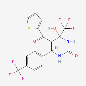 4-hydroxy-5-(2-thienylcarbonyl)-4-(trifluoromethyl)-6-[4-(trifluoromethyl)phenyl]tetrahydro-2(1H)-pyrimidinone