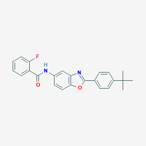 N-[2-(4-tert-butylphenyl)-1,3-benzoxazol-5-yl]-2-fluorobenzamide