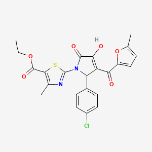 ethyl 2-[2-(4-chlorophenyl)-4-hydroxy-3-(5-methyl-2-furoyl)-5-oxo-2,5-dihydro-1H-pyrrol-1-yl]-4-methyl-1,3-thiazole-5-carboxylate