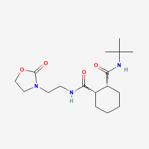 molecular formula C17H29N3O4 B3987394 (1R*,2S*)-N-(tert-butyl)-N'-[2-(2-oxo-1,3-oxazolidin-3-yl)ethyl]cyclohexane-1,2-dicarboxamide 