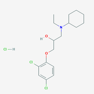 molecular formula C17H26Cl3NO2 B3987395 1-[cyclohexyl(ethyl)amino]-3-(2,4-dichlorophenoxy)-2-propanol hydrochloride 