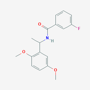 N-[1-(2,5-dimethoxyphenyl)ethyl]-3-fluorobenzamide