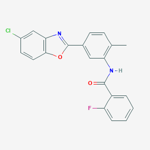 N-[5-(5-chloro-1,3-benzoxazol-2-yl)-2-methylphenyl]-2-fluorobenzamide