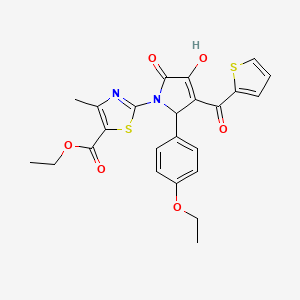 ethyl 2-[2-(4-ethoxyphenyl)-4-hydroxy-5-oxo-3-(2-thienylcarbonyl)-2,5-dihydro-1H-pyrrol-1-yl]-4-methyl-1,3-thiazole-5-carboxylate