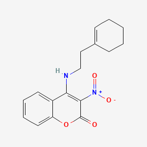 4-{[2-(1-cyclohexen-1-yl)ethyl]amino}-3-nitro-2H-chromen-2-one