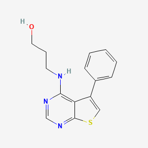 3-[(5-phenylthieno[2,3-d]pyrimidin-4-yl)amino]-1-propanol