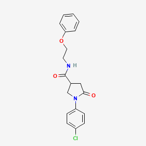 1-(4-chlorophenyl)-5-oxo-N-(2-phenoxyethyl)-3-pyrrolidinecarboxamide