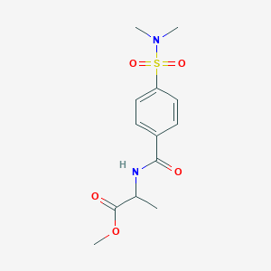 molecular formula C13H18N2O5S B3987453 methyl N-{4-[(dimethylamino)sulfonyl]benzoyl}alaninate 