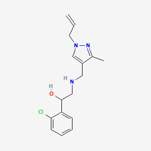 2-{[(1-allyl-3-methyl-1H-pyrazol-4-yl)methyl]amino}-1-(2-chlorophenyl)ethanol