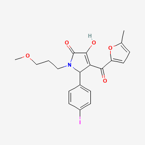 molecular formula C20H20INO5 B3987499 3-hydroxy-5-(4-iodophenyl)-1-(3-methoxypropyl)-4-(5-methyl-2-furoyl)-1,5-dihydro-2H-pyrrol-2-one 