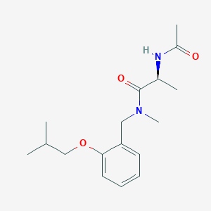 molecular formula C17H26N2O3 B3987531 (2S)-2-(acetylamino)-N-(2-isobutoxybenzyl)-N-methylpropanamide 