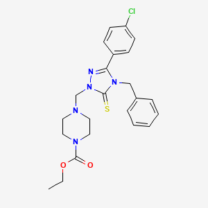 molecular formula C23H26ClN5O2S B3987534 ethyl 4-{[4-benzyl-3-(4-chlorophenyl)-5-thioxo-4,5-dihydro-1H-1,2,4-triazol-1-yl]methyl}-1-piperazinecarboxylate CAS No. 312523-57-2