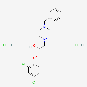 molecular formula C20H26Cl4N2O2 B3987559 1-(4-benzyl-1-piperazinyl)-3-(2,4-dichlorophenoxy)-2-propanol dihydrochloride 